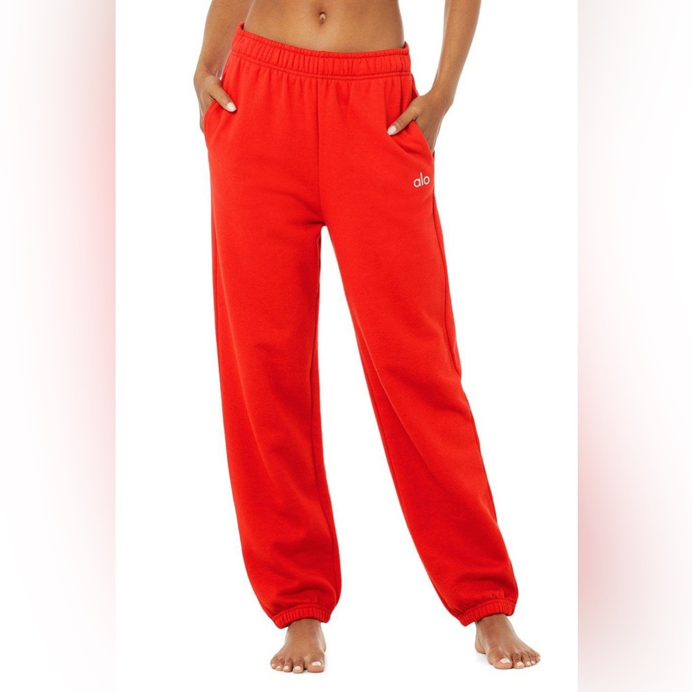 ALO Accolade Cherry Red Sweatpants